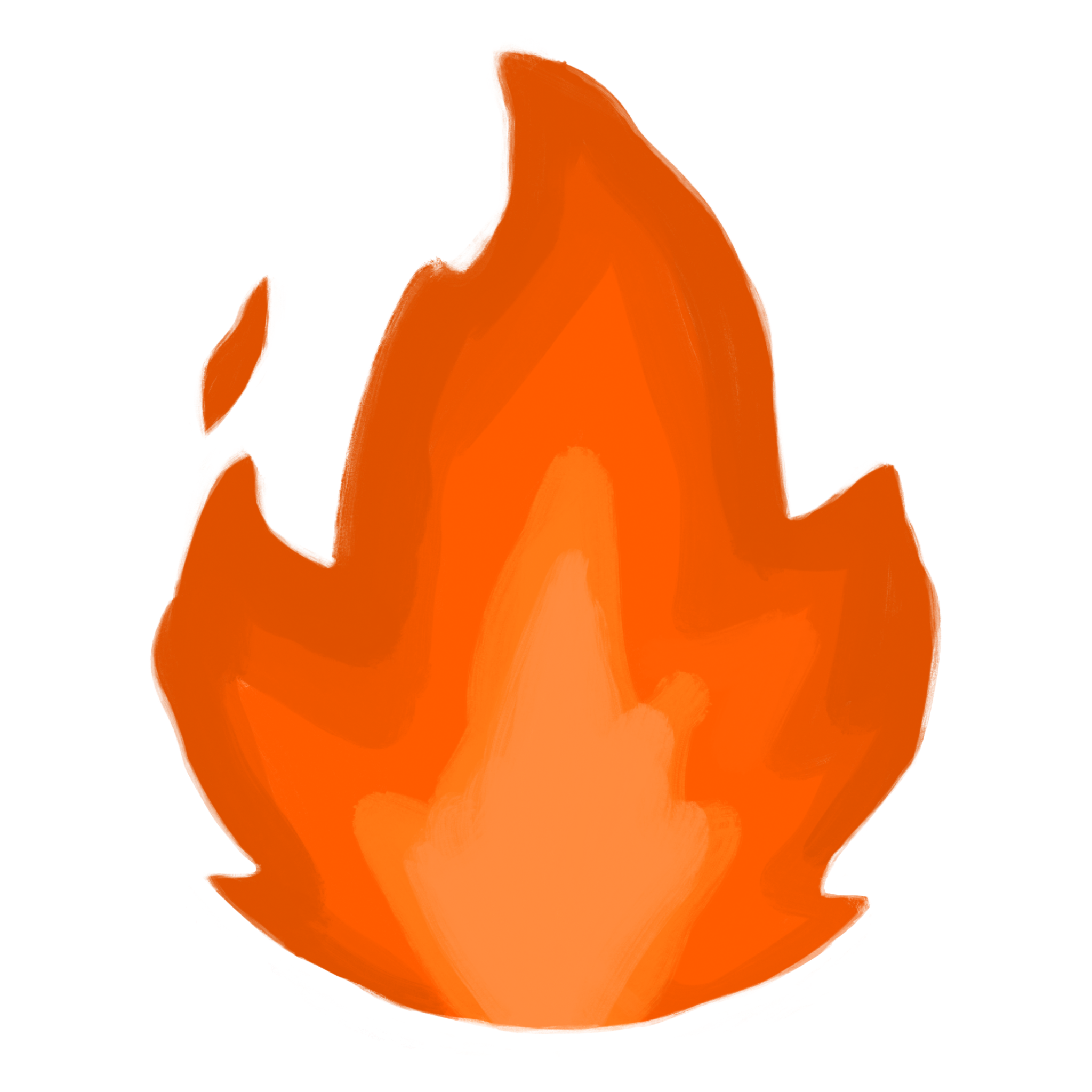  a fire that starts a a yellow orange in the middle and has a gradient to a red on the edge